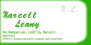marcell leany business card